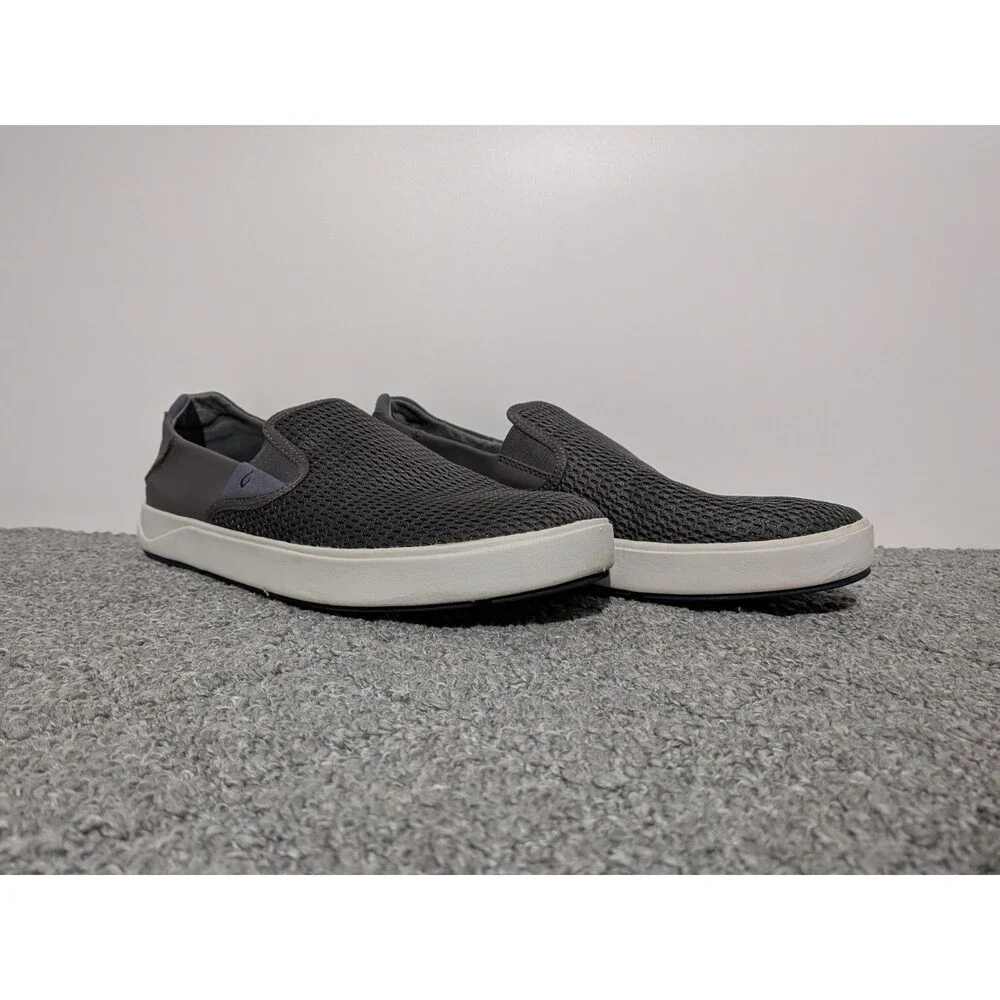 Olukai Lae Ahi Slip On Shoes Mens Size 11 Gray
